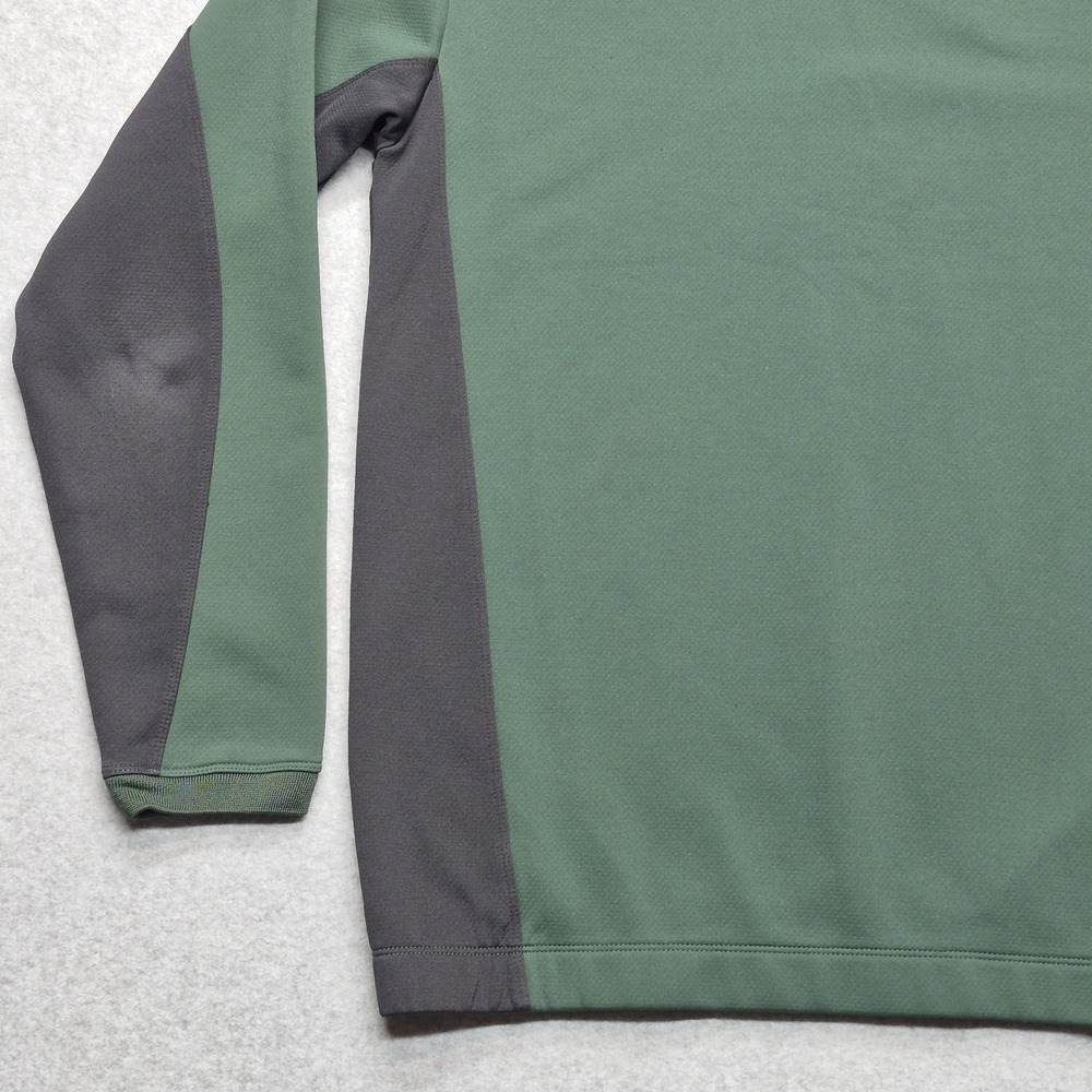 Nike Golf Therma-Fit Sweater Mens M Green Black Colorblock Performance Pullover - Picture 9 of 16